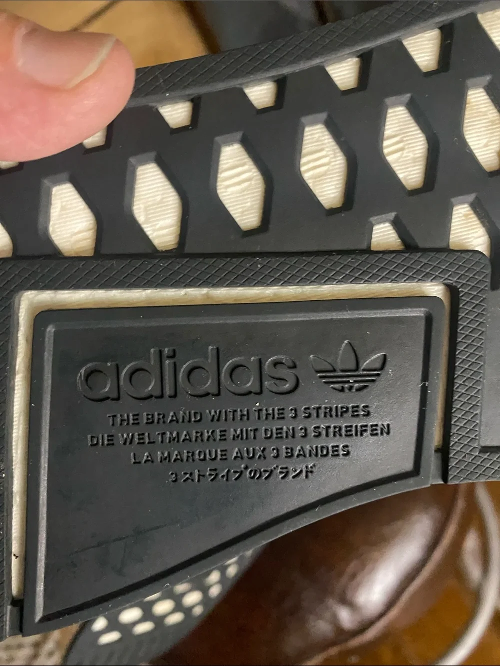 Adidas Men's light olive green Athletic Sneakers with black Stripes size 10